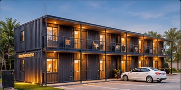 G+1 motel model built with prefabricated container modules
